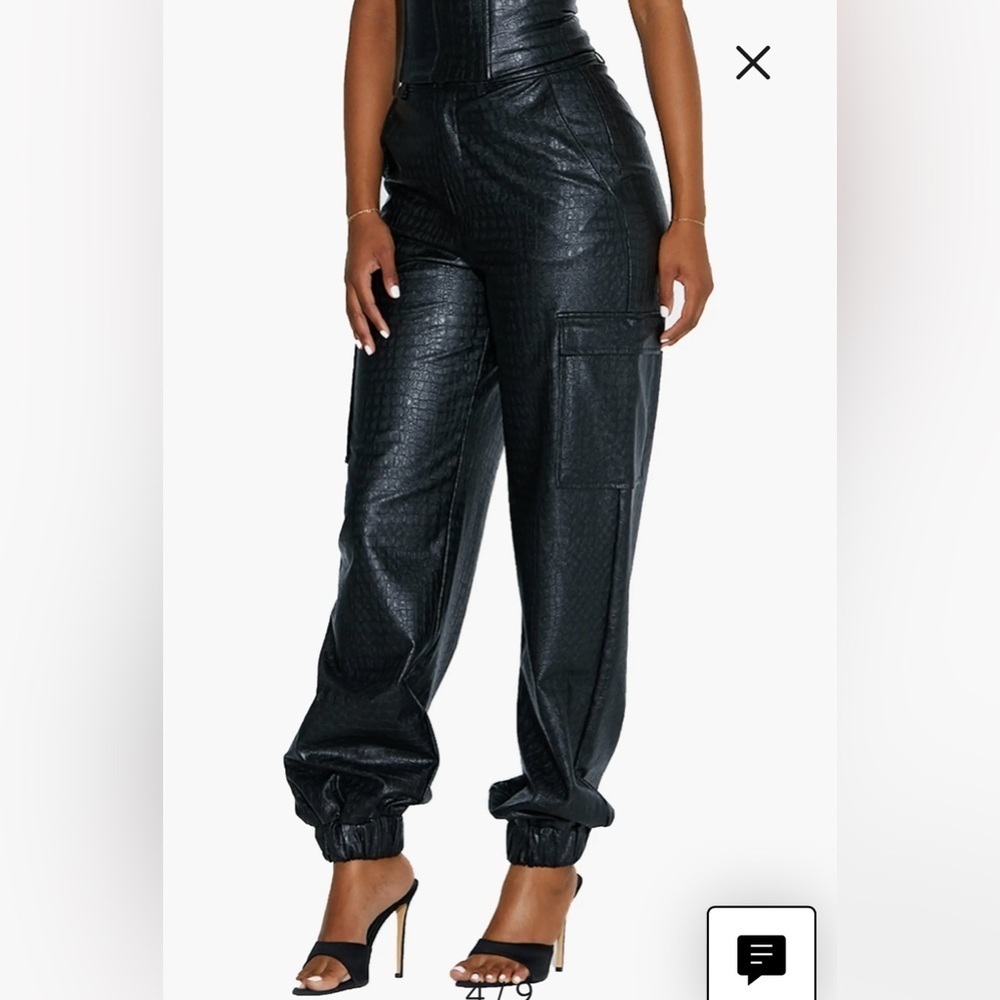 Naked Wardrobe faux leather her joggers❤️‍🔥 NWT - Picture 4 of 5